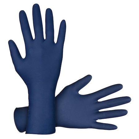 Sas Safety Thickster, Disposable Gloves, 14 mil Palm, Latex, Powder-Free, XL, 500 PK, Blue 6604-20